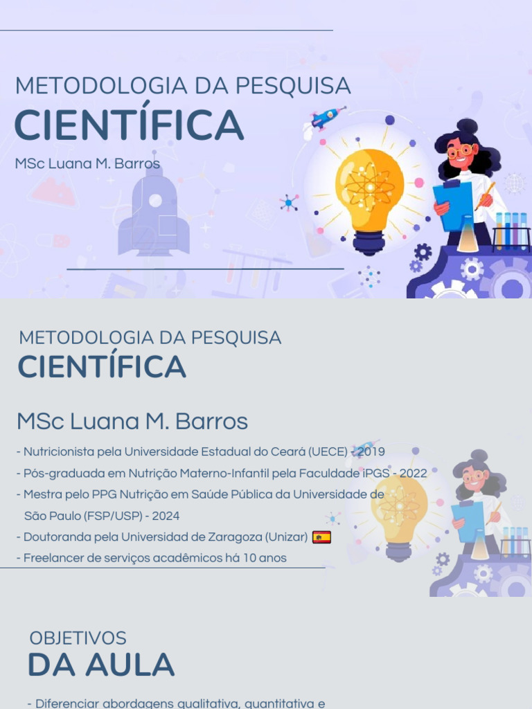Metodologia da Pesquisa Científica em Nutrição | PDF | Science | Método ...