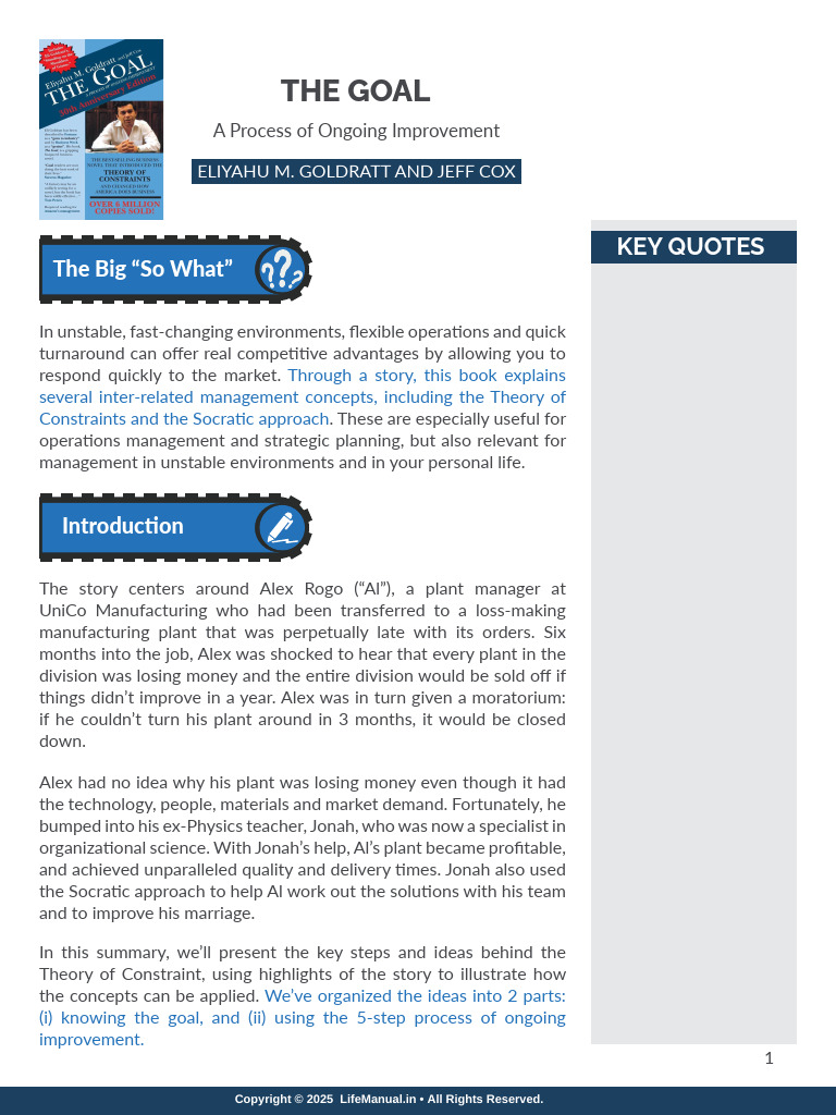 Day 144 - The Goal | PDF | Inventory