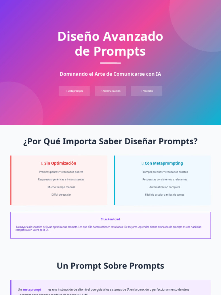 Diseño Avanzado de Prompts | PDF | Inteligencia artificial ...