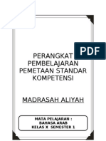 Pemetaan SK B. Arab Ma Kelas X, 1-2