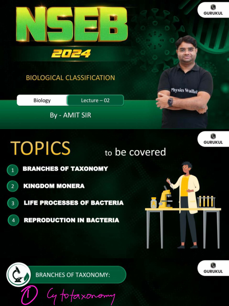 Biological Classification 02 - Class Notes - NSEB 2024 | PDF