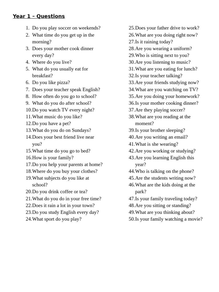 Yearly English Question Sets | PDF