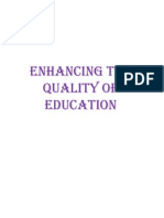 Enhancing The Quality of Education