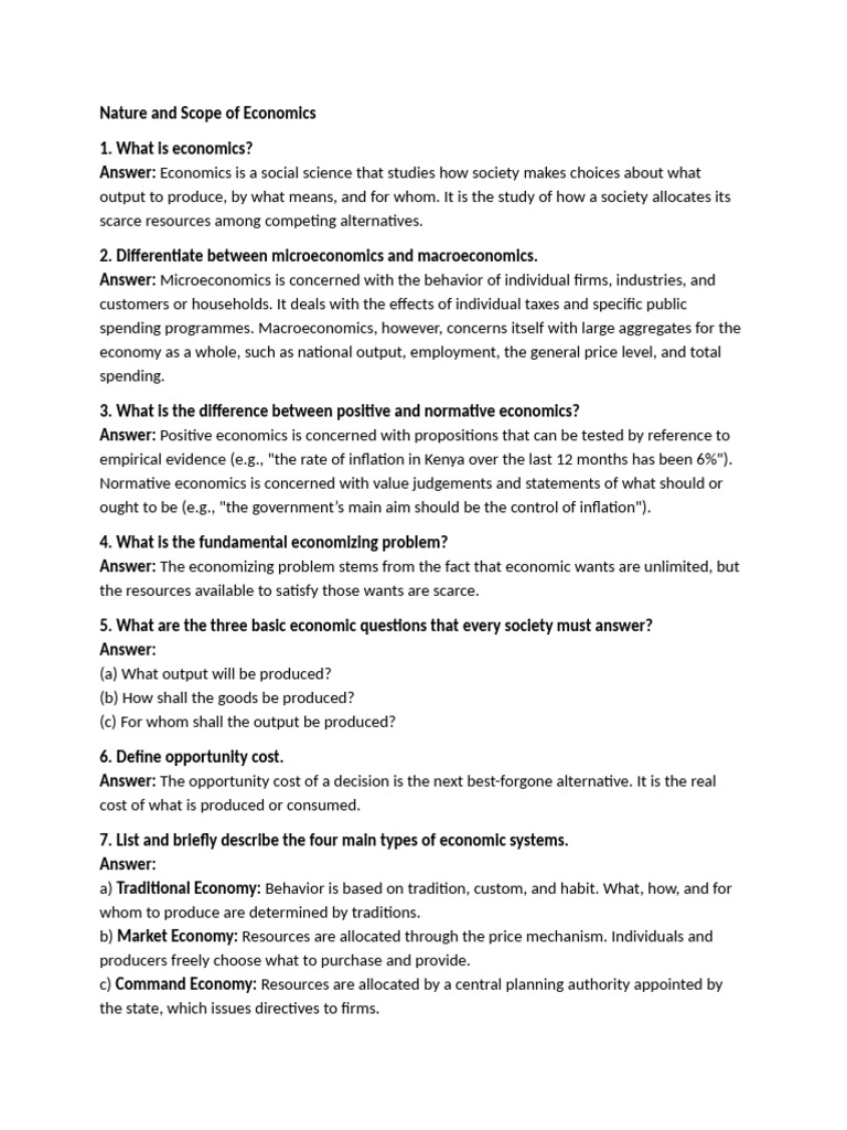 Essentials of Economics Questions | PDF | Demand | Utility