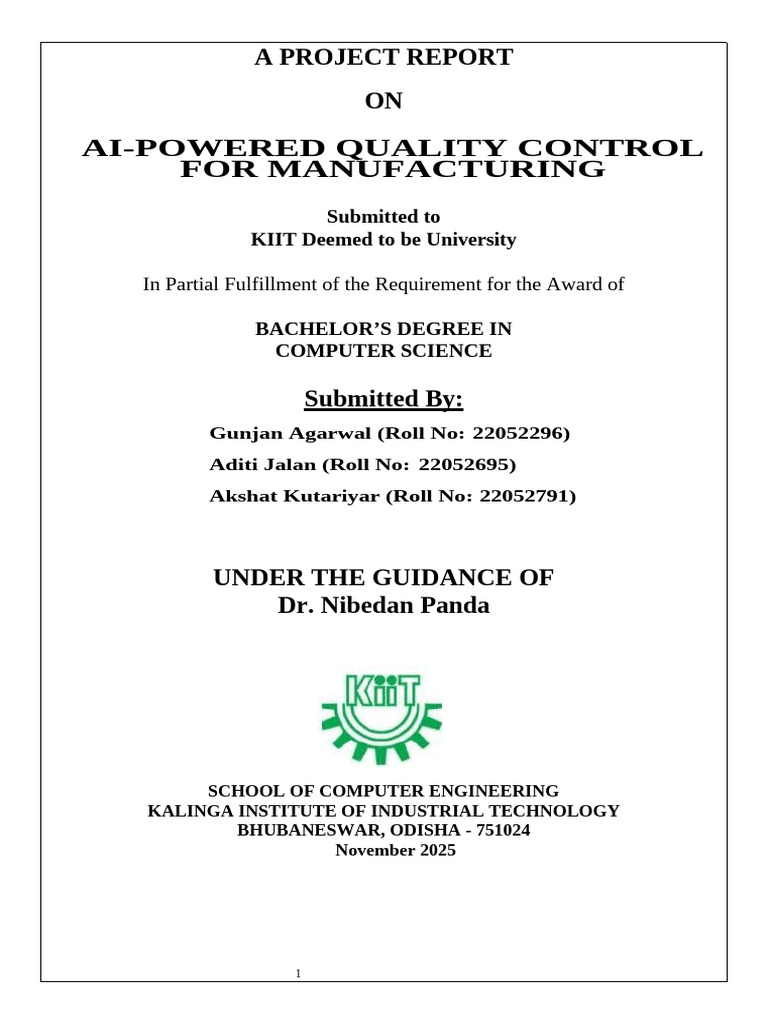 AI Quality Control in Manufacturing | PDF | Software Testing | Deep ...