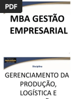 Aula 01 GERENCIAMENTO DA PRODUÇÃO, LOGÍSTICA E OPERAÇÕES