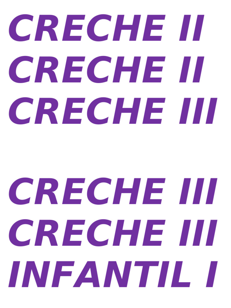 Creche I1 | PDF
