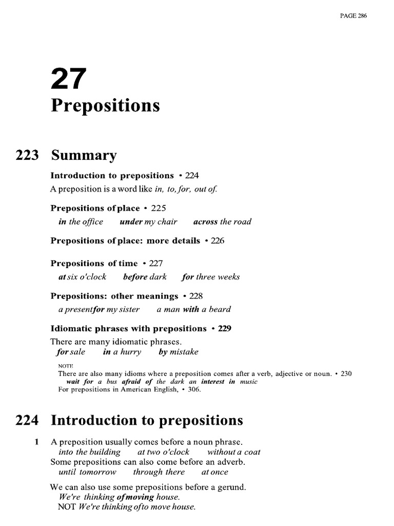 Prepositions | PDF