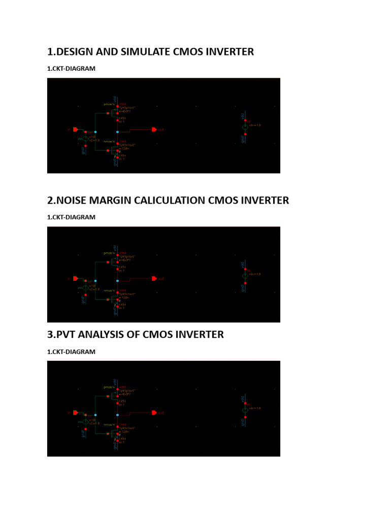 CMOS Inverter and Circuit Design Guide | PDF