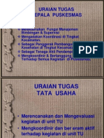 Uraian Tugas Tenaga Puskesmas