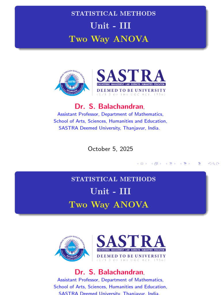 Two Way ANOVA: Statistical Methods Guide | PDF | Errors And Residuals ...