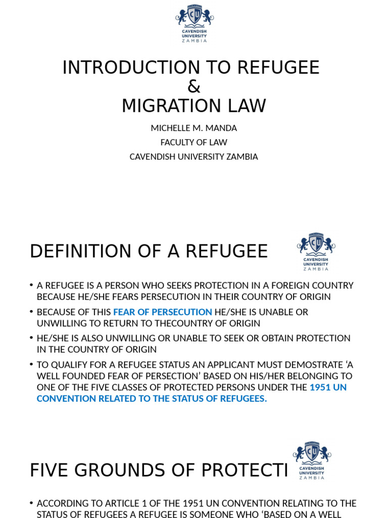 Overview of Refugee and Migration Law | PDF | Refugee | Internally ...