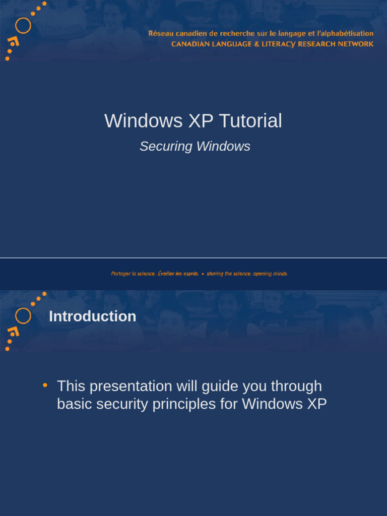 4 Windows XP Tutorial-Securing Windows | PDF | Antivirus Software ...