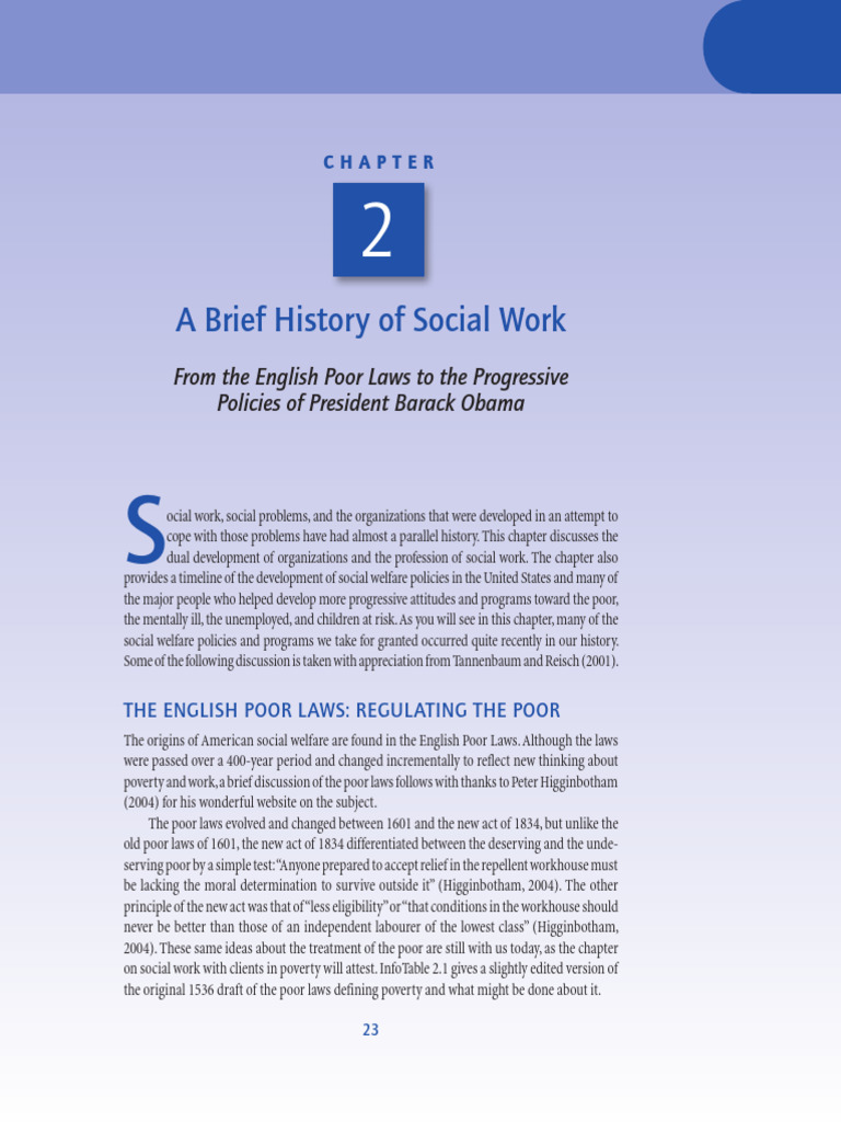 History of Social Work in America | PDF | Cost Of Living | New Deal