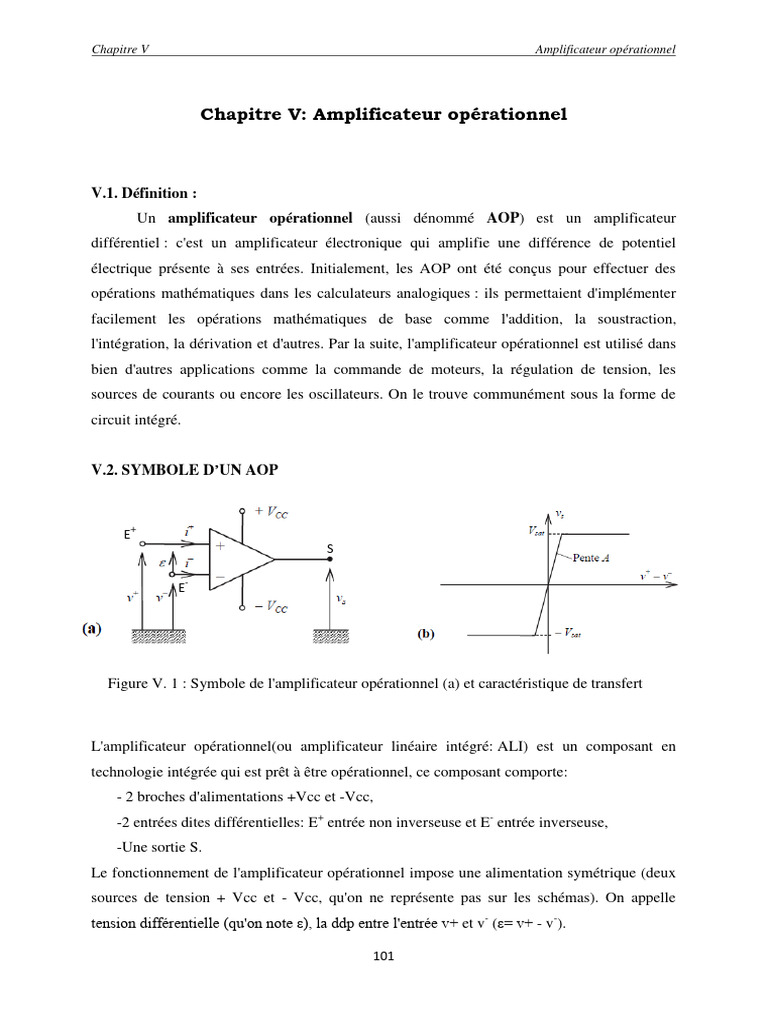Amplificateur opérationnel : Définition et Applications | PDF ...