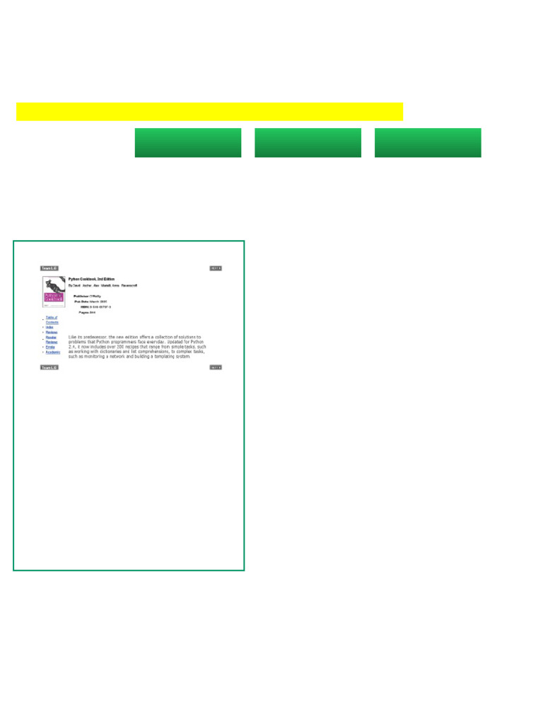 Python Cookbook 2nd ed Edition Beazley available all format | PDF
