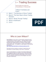 Leon Wilson - Trading Success