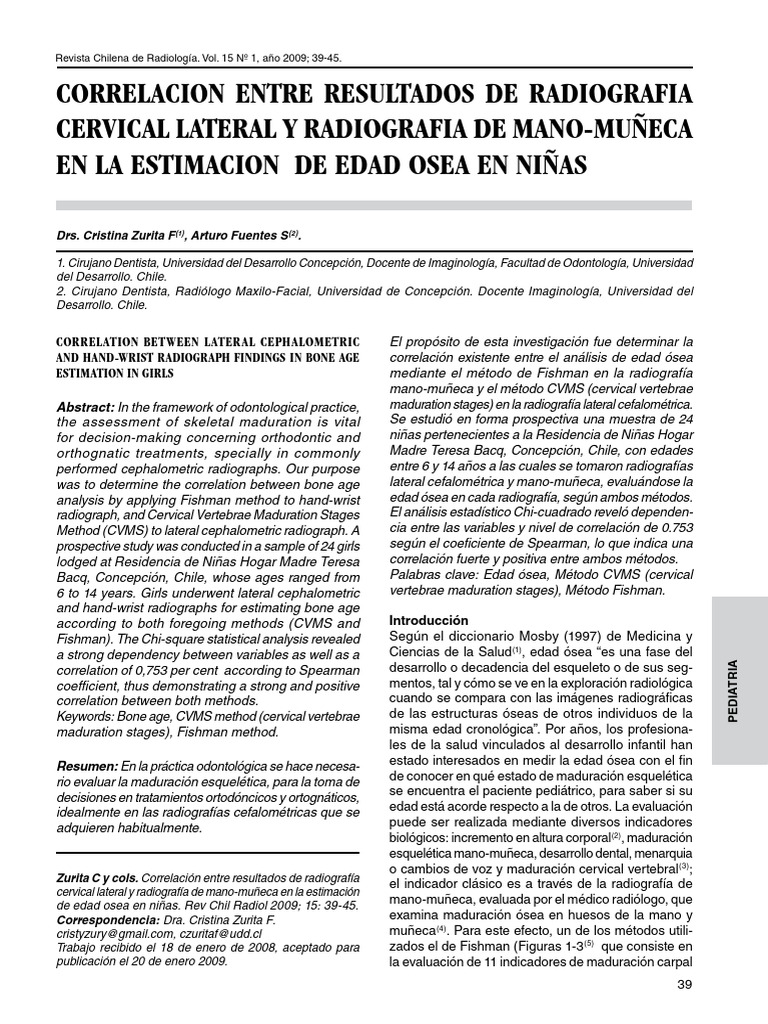 CORRELACION ENTRE RESULTADOS DE RADIOGRAFIA CERvICAL LATERAL y ...