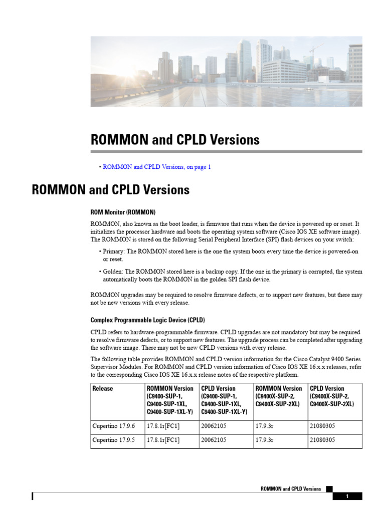 Rommon Versions | PDF | Booting | Computer Science