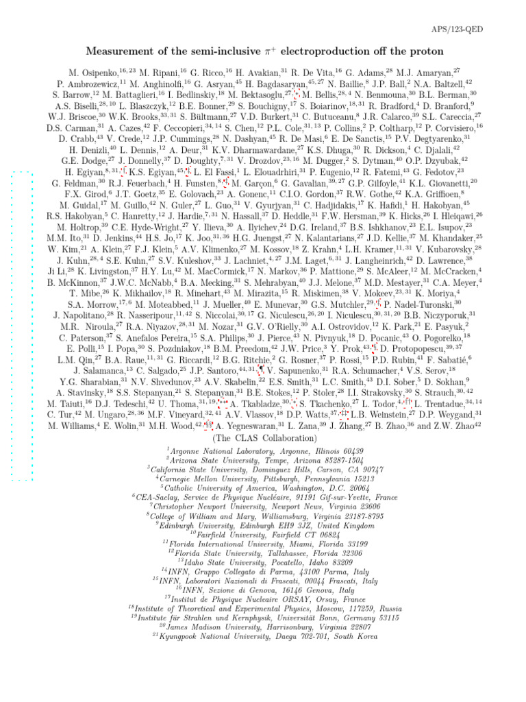 Measurement of Unpolarized Semi Inclusiv | PDF | Standard Model | Physics