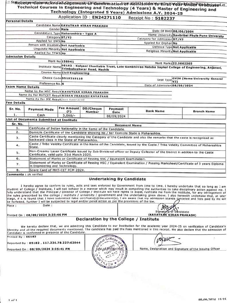 Kiran Cap Id | PDF