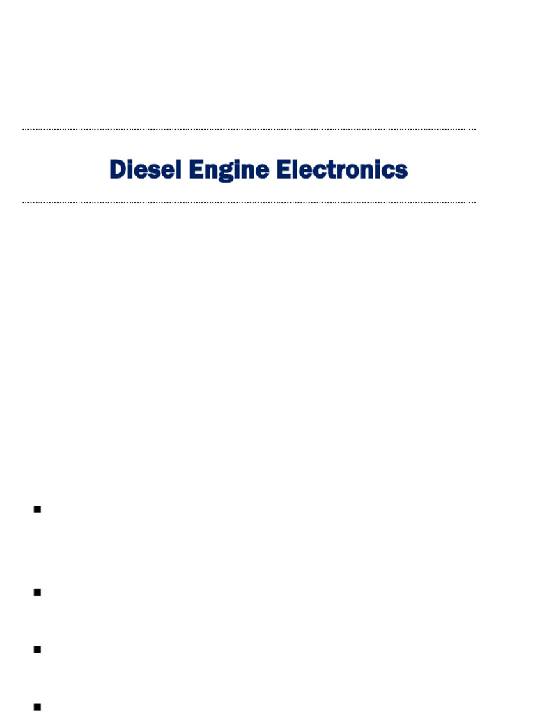 Diesel Engine Electronic Control Systems | PDF | Fuel Injection ...