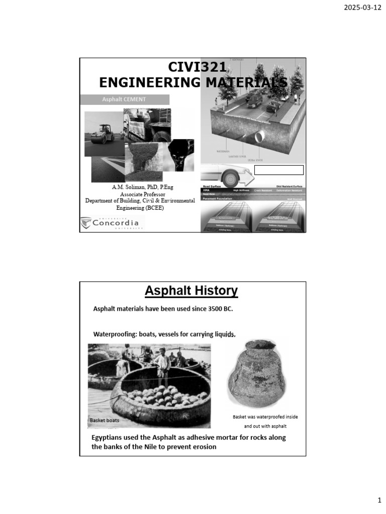History and Properties of Asphalt Cement | PDF | Viscosity | Concrete