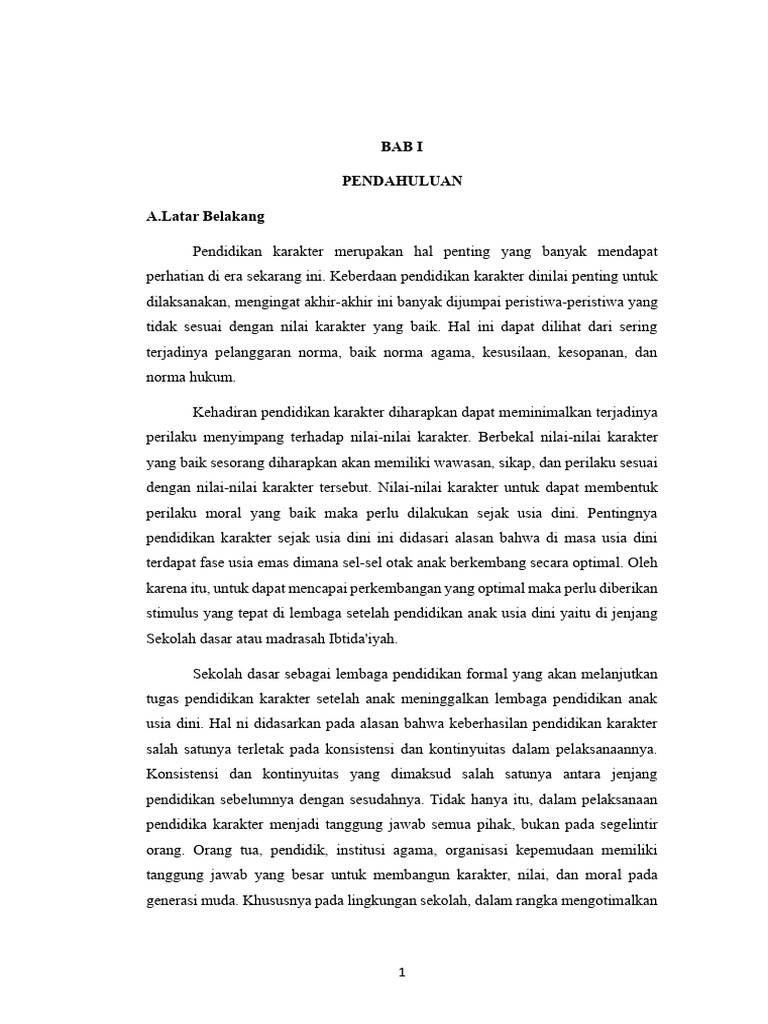 Pendidikan Karakter di Sekolah Dasar | PDF