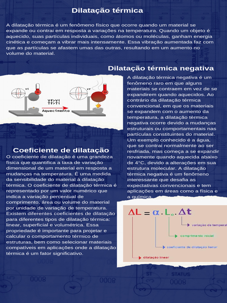 Entenda a Dilatação Térmica e Seus Tipos | PDF | Expansão térmica ...