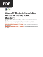 Download WMouseXP Bluetooth Presentation Remote for Android by sanjeevnokia SN95673737 doc pdf