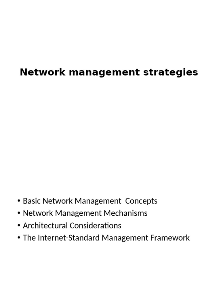 Network Management Strategies Overview | PDF | Network Topology ...