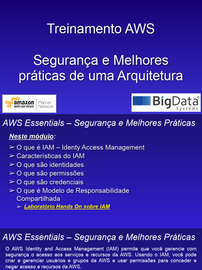 Segurança e Práticas do IAM na AWS | PDF | Autenticação | Rede de ...