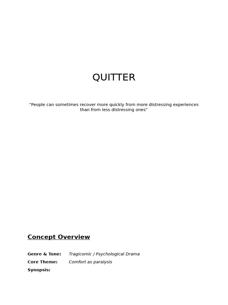 Quitter | PDF