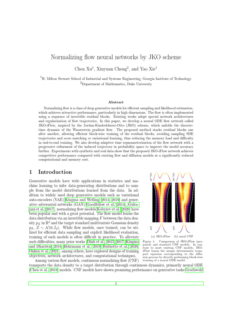 JKO-iFlow: Efficient Normalizing Flow Model | PDF | Stochastic ...