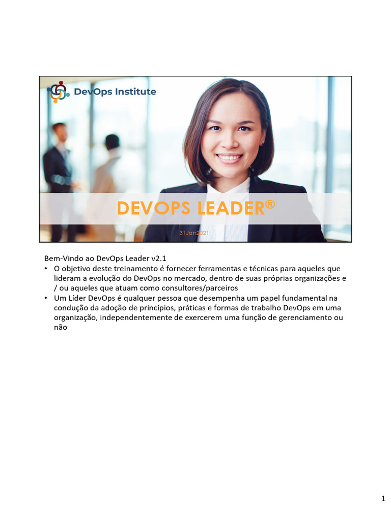 Treinamento para Líderes DevOps | PDF | Liderança | Aprendizado