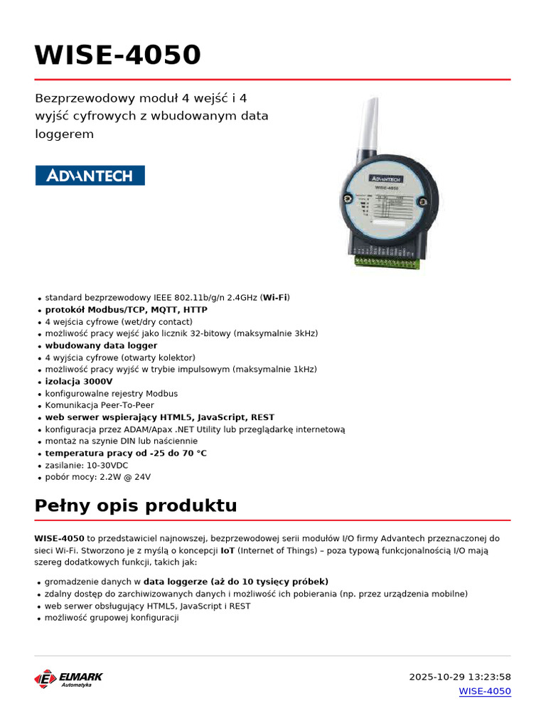 Product WISE 4050 | PDF