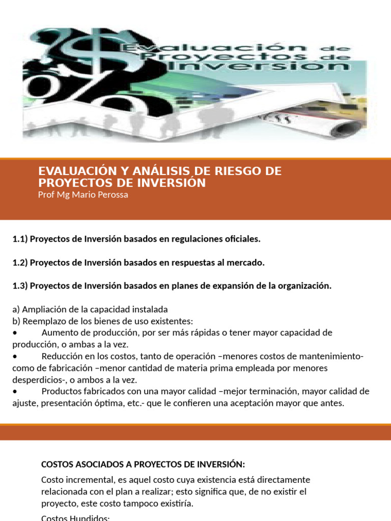 Análisis de Riesgos en Proyectos de Inversión | PDF | Inversiones ...