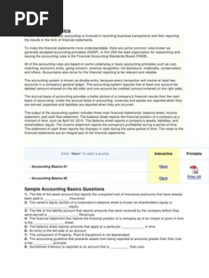 Accounting Basics