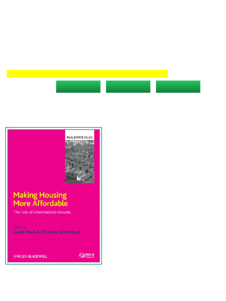 Making Housing more Affordable The role of intermediate tenures Real ...
