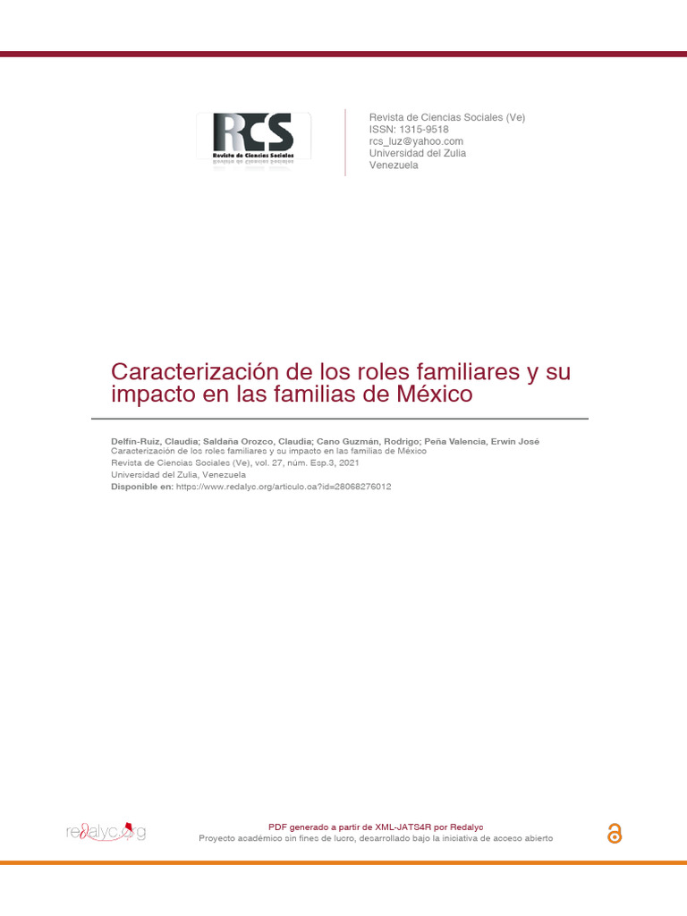 Impacto de los roles familiares en México | PDF | Familia | Adultos