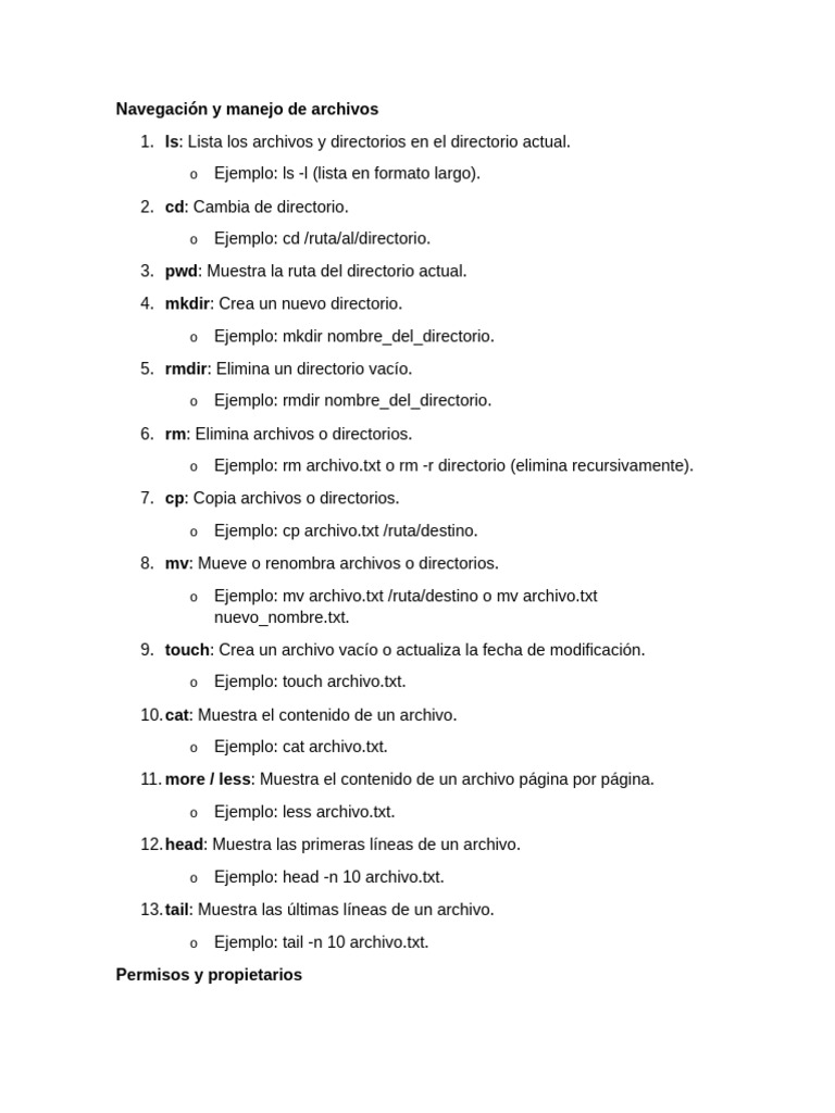 Comandos Esenciales de Linux para Archivos | PDF | Archivo de ...