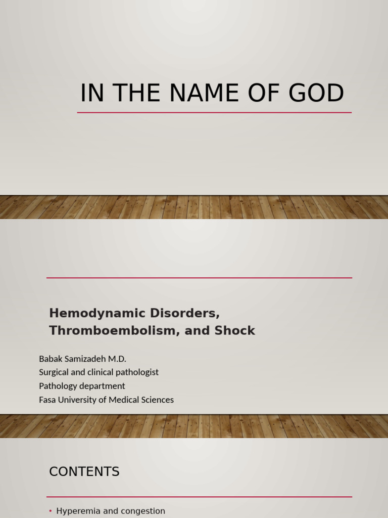 Hemodynamic Disorders and Shock Overview | PDF | Coagulation | Platelet