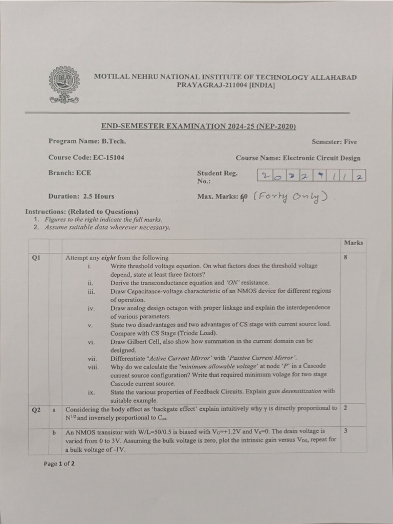 Ecd 2024 Endsem | PDF