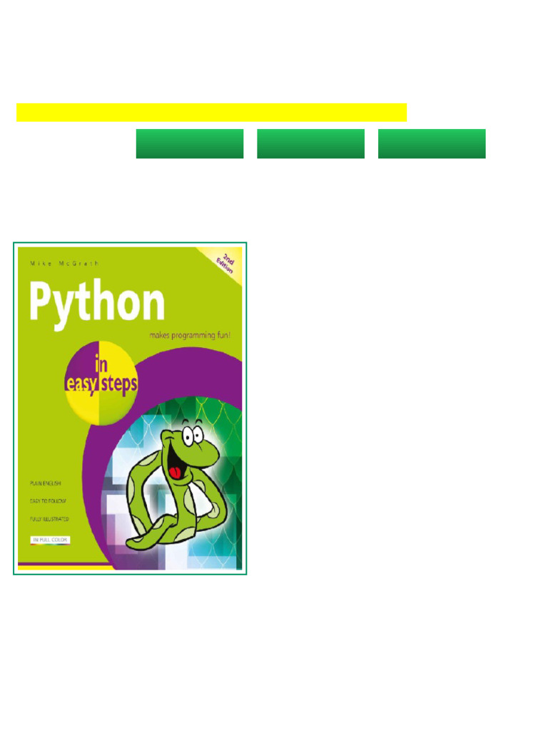Python in easy steps Mike Mcgrath ebook ultimate edition | PDF | Python ...