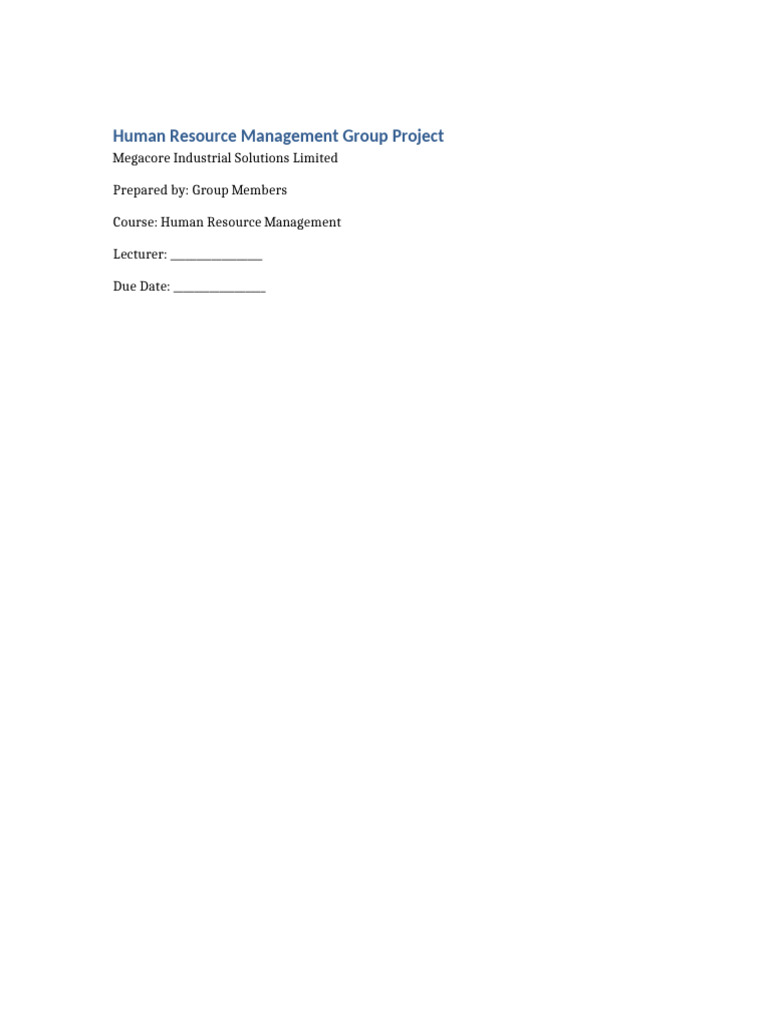 HR Management Project Overview | PDF
