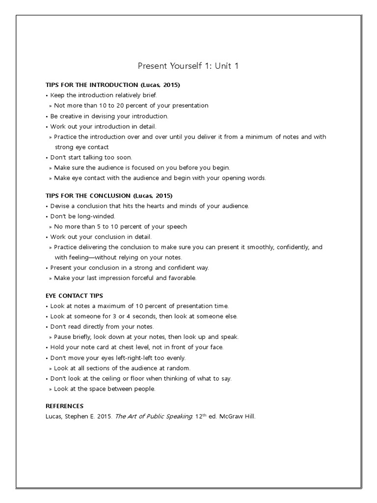 Effective Presentation Tips: Intro & Conclusion | PDF