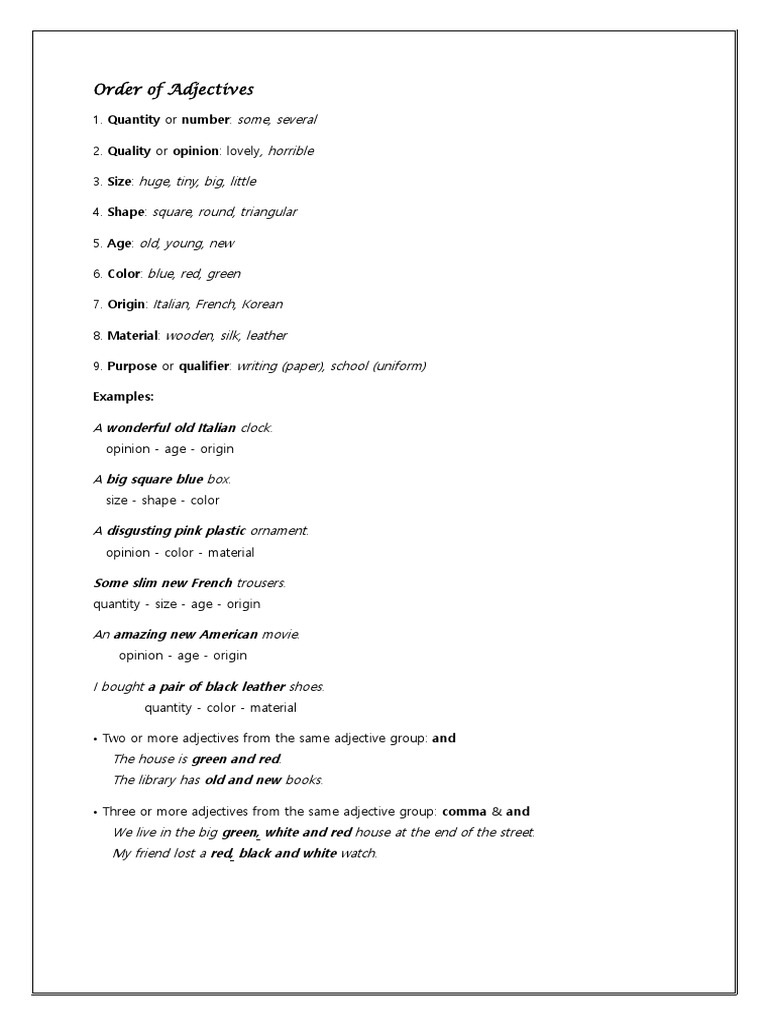 Unit 3 - Adjectives | PDF | Chess | Chess Theory