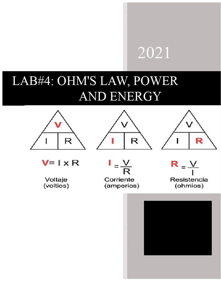 Lab#4 Problems of Ohm's Law | PDF | Resistor | Amplifier