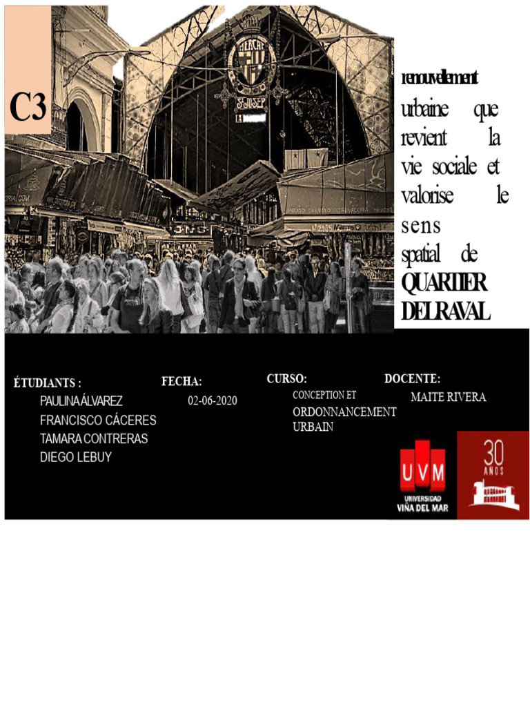 Urbanisme - Quartier El Raval | PDF | Barcelone | Urbanisme