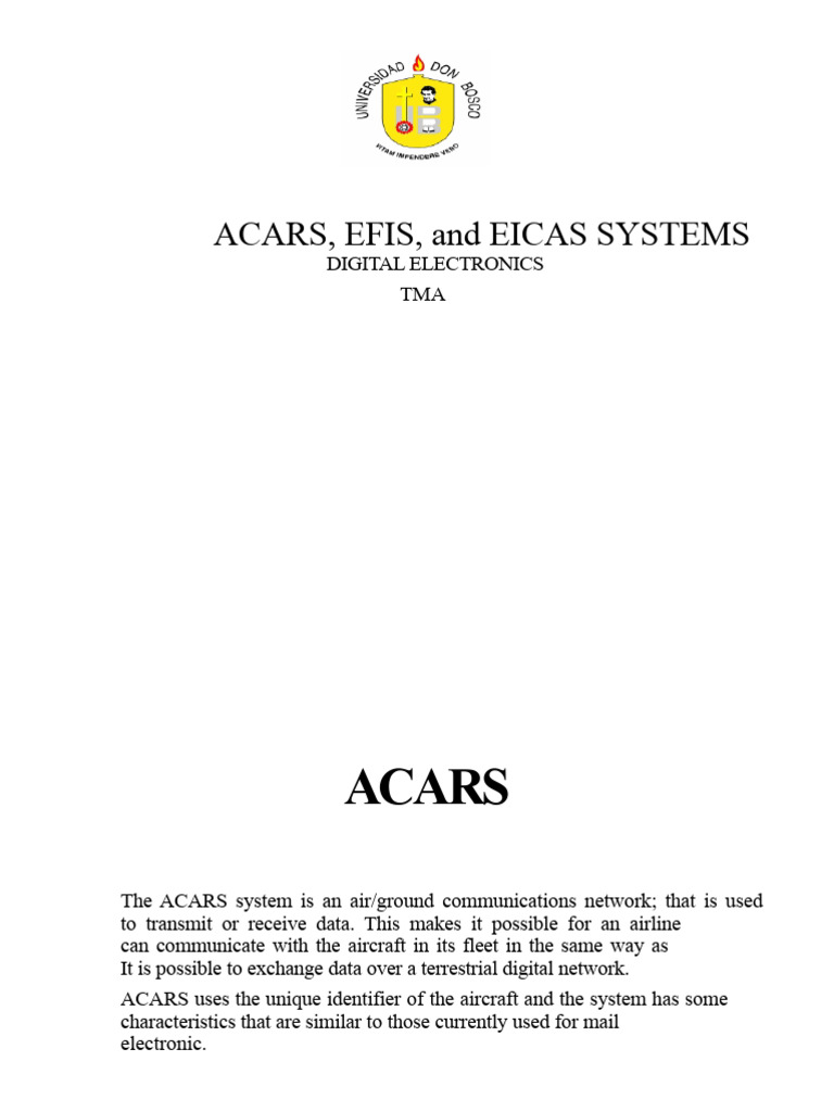 ACARS, EFIS, and EICAS SYSTEMS | PDF | Aviation | Aircraft